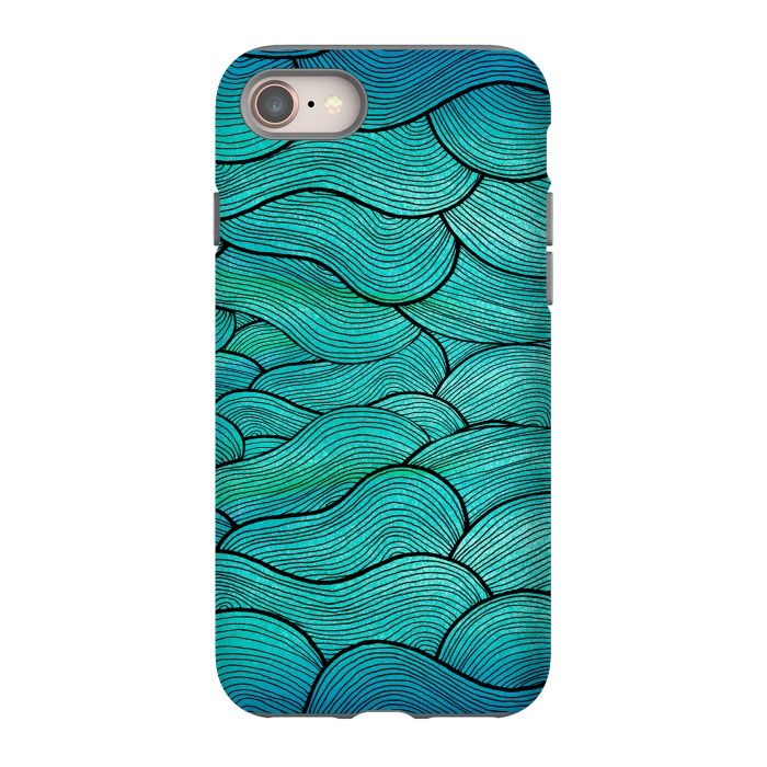 iPhone 8 StrongFit sea waves by Pom Graphic Design
