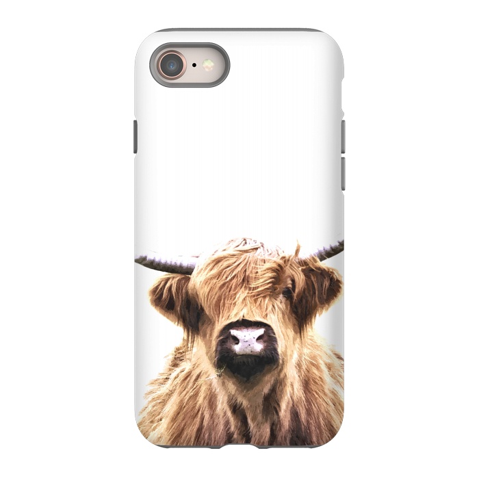 iPhone 8 StrongFit Highland Cow Portrait by Alemi
