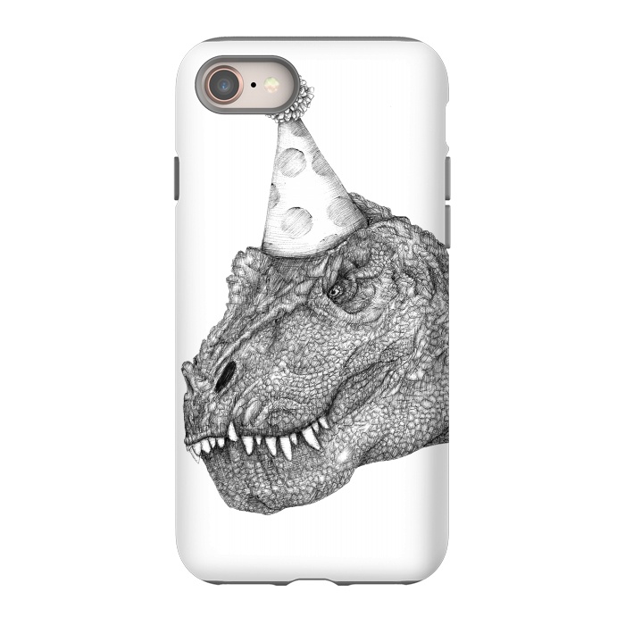 iPhone 8 StrongFit Party Dinosaur by ECMazur 