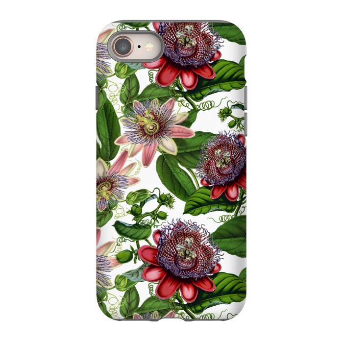 iPhone 8 StrongFit Colorful Vintage Passiflora Pattern by  Utart