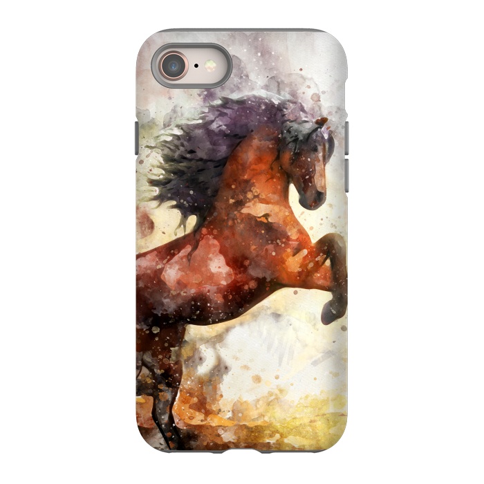 iPhone 8 StrongFit Excited Horse by Creativeaxle