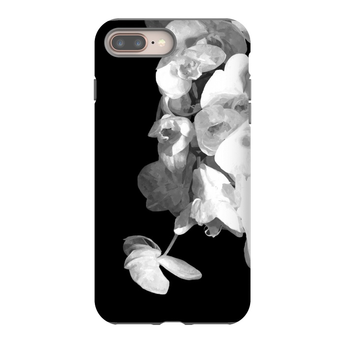 iPhone 8 plus StrongFit White Orchids Black Background by Alemi