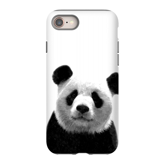 iPhone 8 StrongFit Black and White Panda Portrait by Alemi