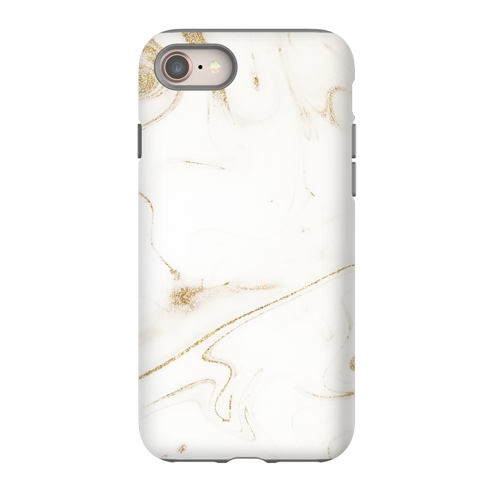 iPhone 8 StrongFit Elegant gold and white marble image by InovArts