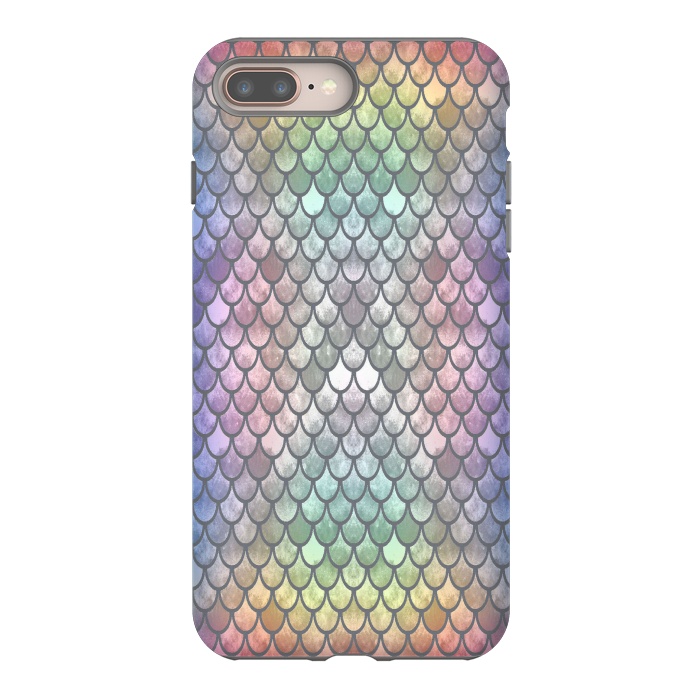 iPhone 8 plus StrongFit Pretty Mermaid Scales 26 by Angelika Parker