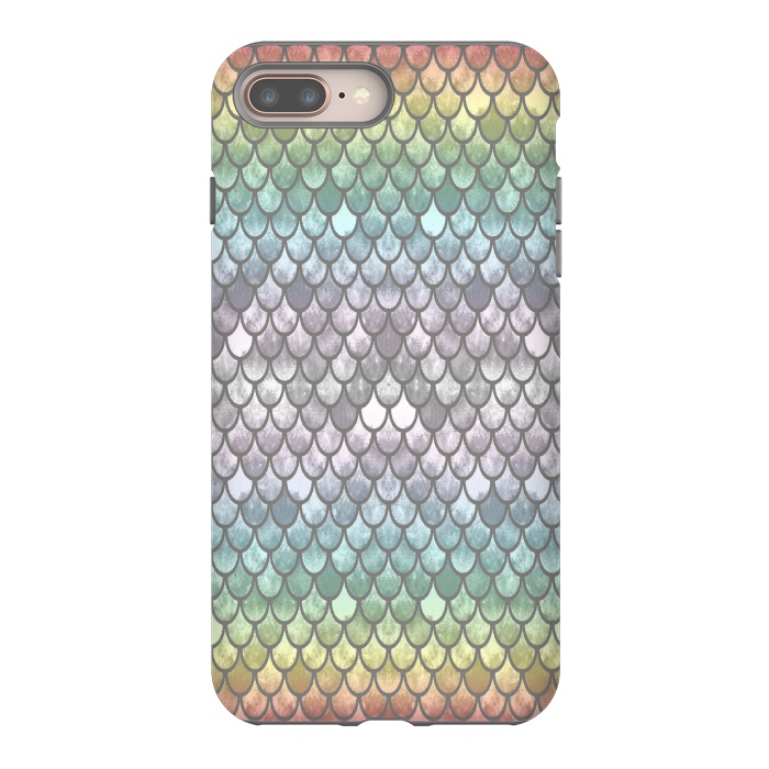 iPhone 8 plus StrongFit Pretty Mermaid Scales 11 by Angelika Parker