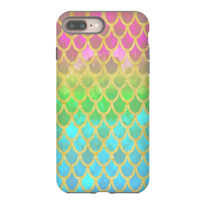 iPhone 8 plus StrongFit Pretty Mermaid Scales 115 by Angelika Parker