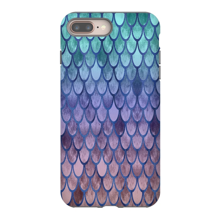 iPhone 8 plus StrongFit Pretty Mermaid Scales 99 by Angelika Parker
