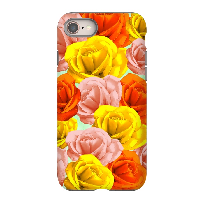 iPhone 8 StrongFit Roses Pastel Colors Floral Collage by BluedarkArt