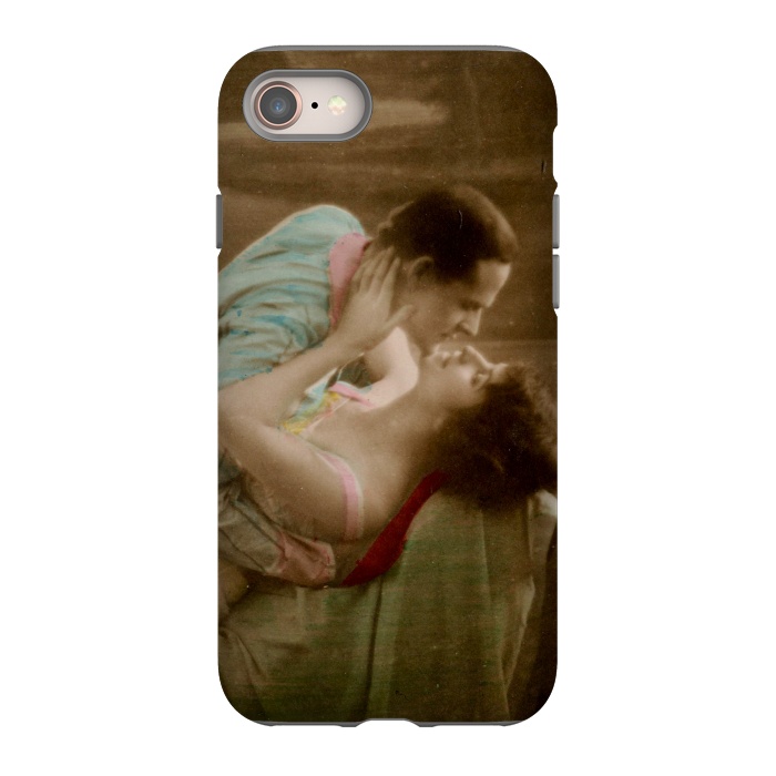iPhone 8 StrongFit Old Postcard Kissing Couple by Andrea Haase