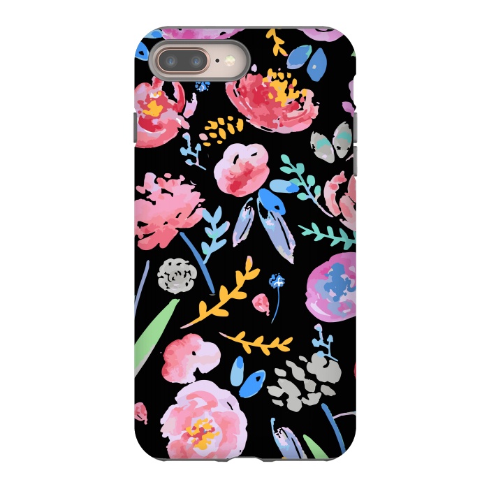 iPhone 8 plus StrongFit Watercolor Florals by MUKTA LATA BARUA