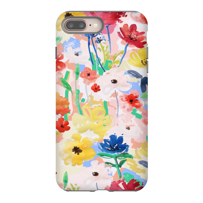 iPhone 8 plus StrongFit Watercolor Florals 002 by MUKTA LATA BARUA