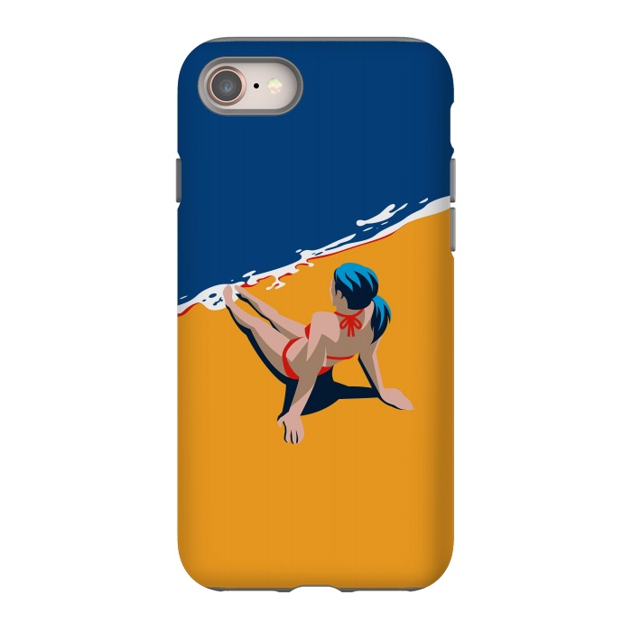iPhone 8 StrongFit Girl at the beach by DaDo ART