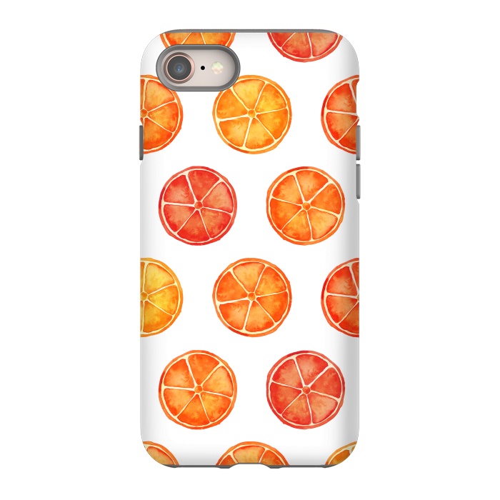 iPhone 8 StrongFit Orange Slices Citrus Print by Becky Starsmore
