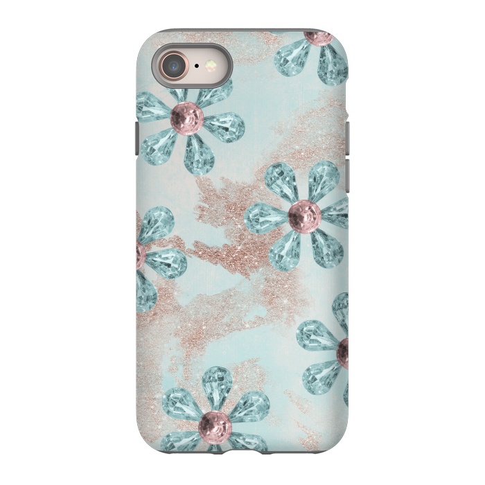 iPhone 8 StrongFit Rhinesone Flower Sparkle by Andrea Haase