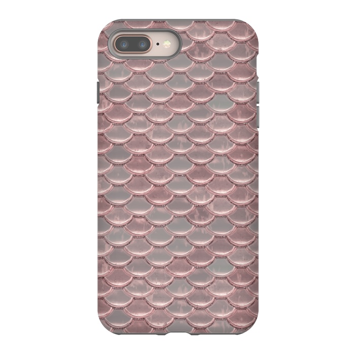 iPhone 8 plus StrongFit Pink Snake Skin by Andrea Haase