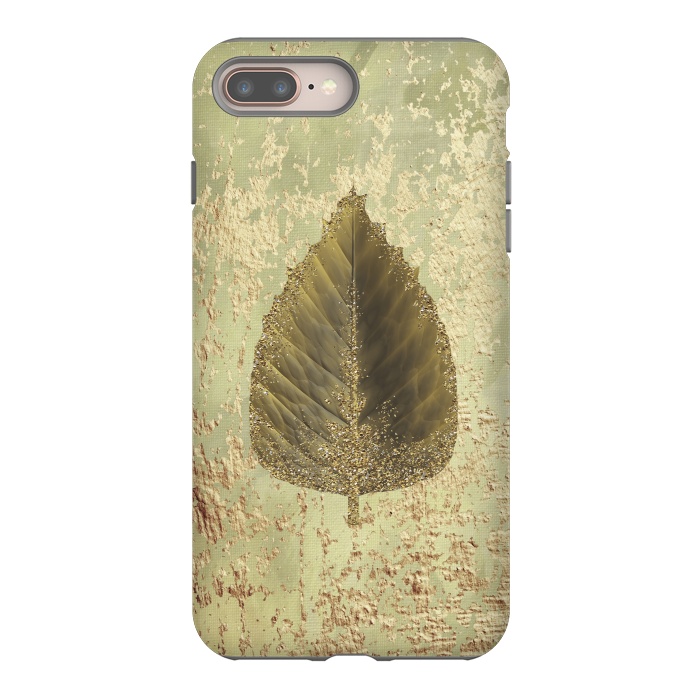 iPhone 8 plus StrongFit Golden Leaf And Sparkle by Andrea Haase