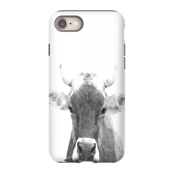 iPhone 8 StrongFit Black and White Cow by Alemi