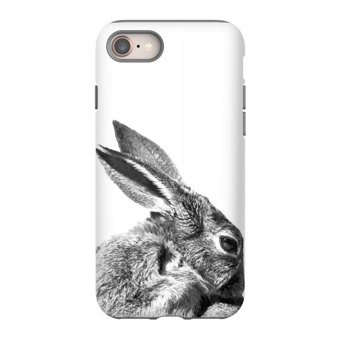 iPhone 8 StrongFit Black and White Rabbit by Alemi