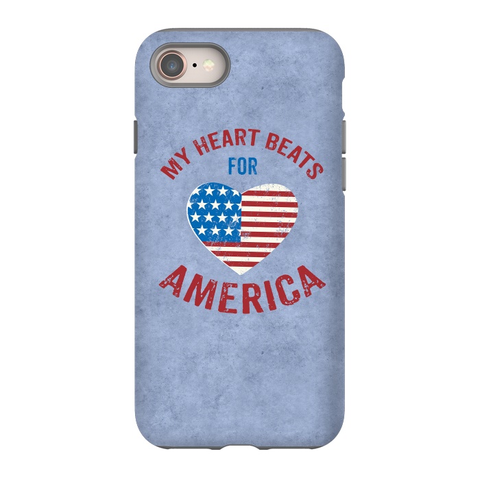 iPhone 8 StrongFit My Heart For America  by Andrea Haase