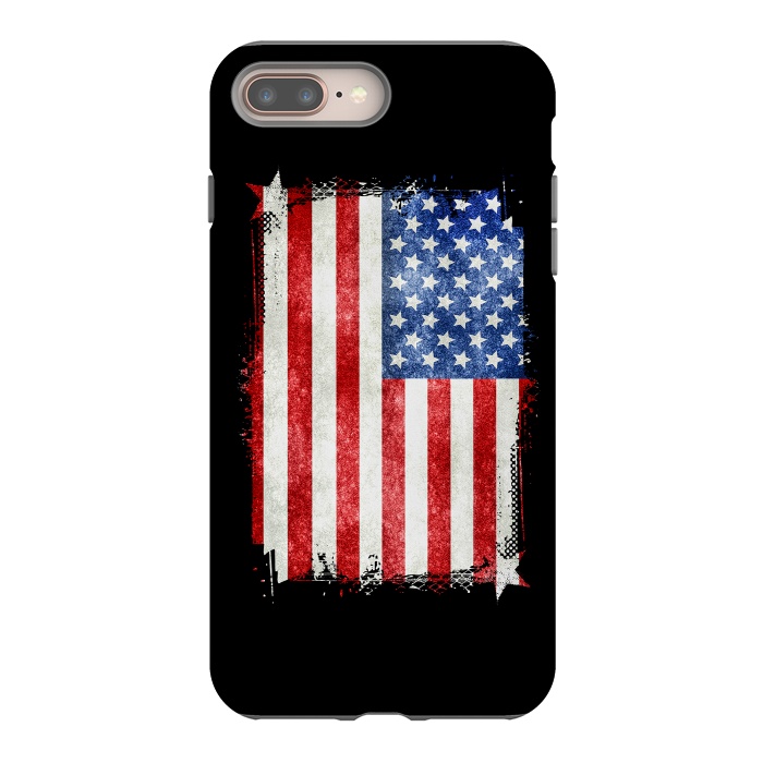 iPhone 8 plus StrongFit American Flag Grunge Style by Andrea Haase
