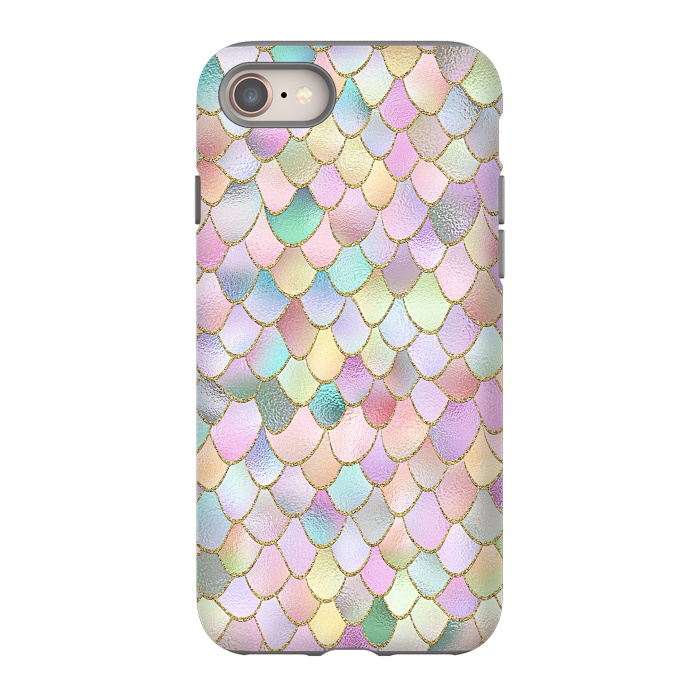 iPhone 8 StrongFit Blush Rose Gold Wonky Mermaid Scales by  Utart