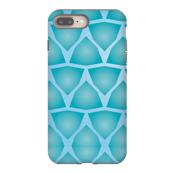 iPhone 8 plus StrongFit shapes blue pattern by MALLIKA