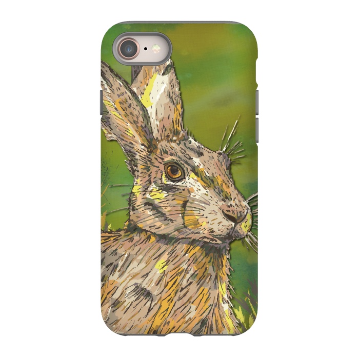 iPhone 8 StrongFit Summer Hare by Lotti Brown