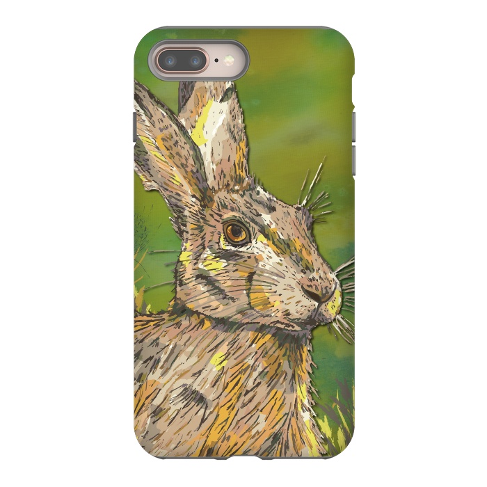 iPhone 8 plus StrongFit Summer Hare by Lotti Brown