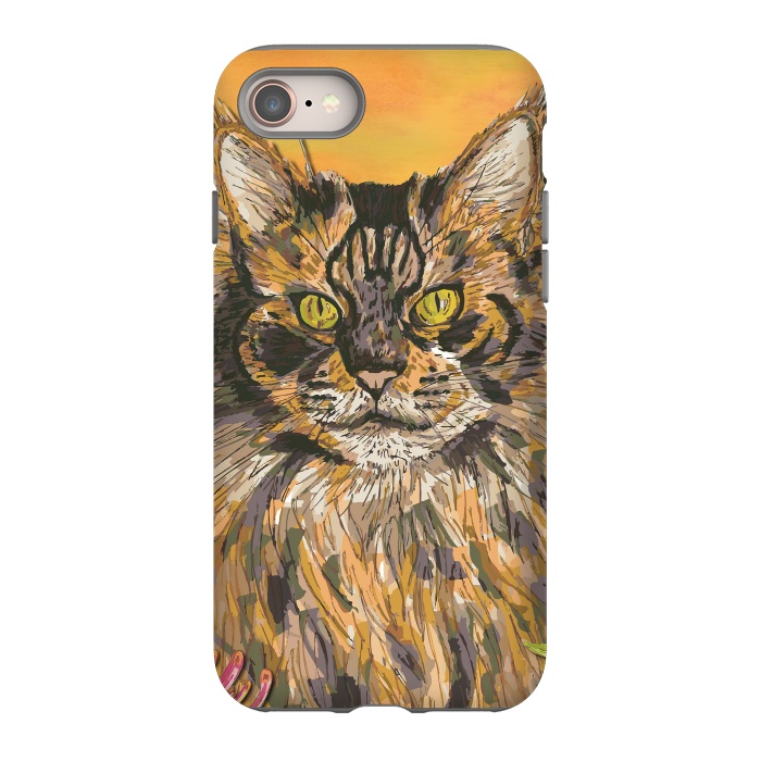 iPhone 8 StrongFit Maine Coon Cat by Lotti Brown