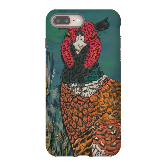 iPhone 8 plus StrongFit Funny Pheasant by Lotti Brown