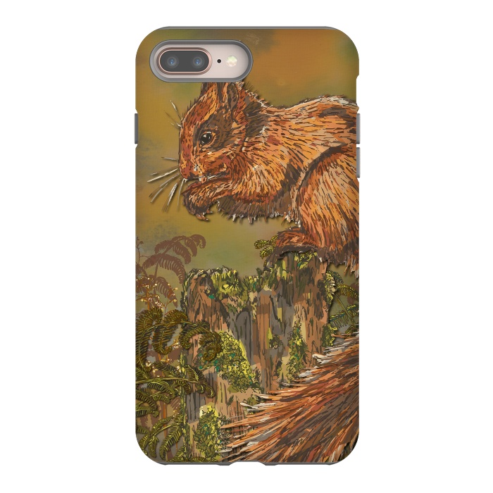 iPhone 8 plus StrongFit September Squirrel by Lotti Brown