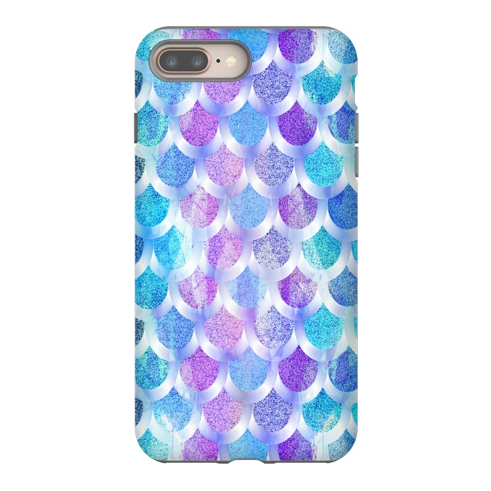 iPhone 8 plus StrongFit Blue purple mermaid by Jms
