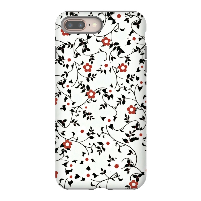 iPhone 8 plus StrongFit Read & white flowers by Jms