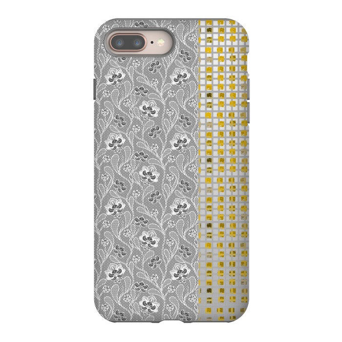 iPhone 8 plus StrongFit Lace and gold by Kashmira Baheti