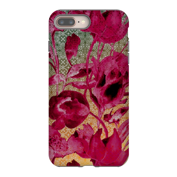 iPhone 8 plus StrongFit Lacey floral by Kashmira Baheti