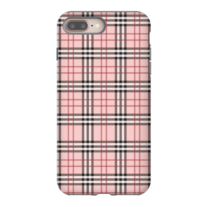 iPhone 8 plus StrongFit Luxury Plaid by Quirk It Up