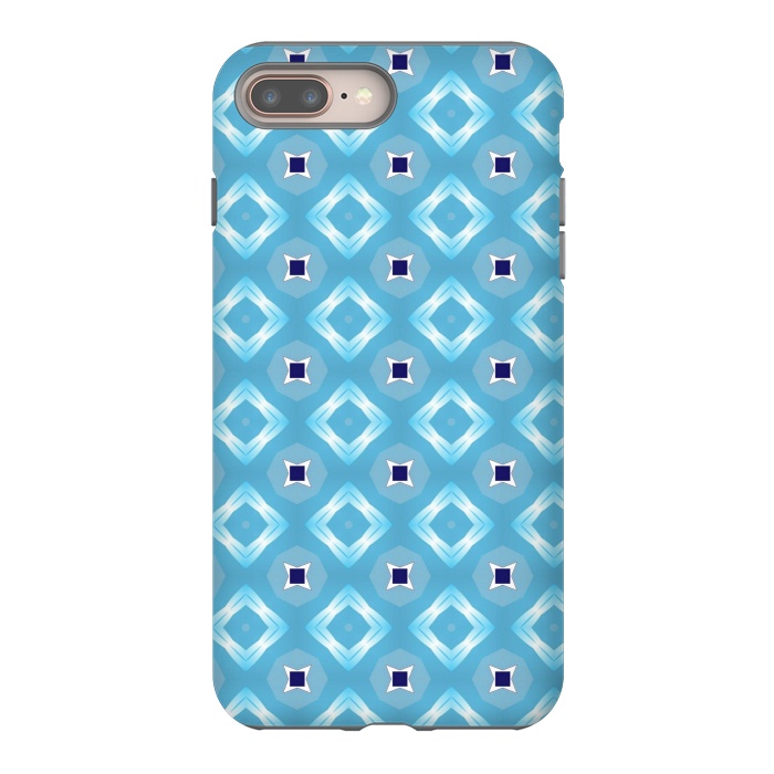 iPhone 8 plus StrongFit blue diamond pattern by MALLIKA