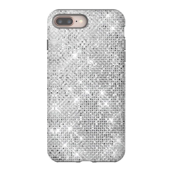 iPhone 8 plus StrongFit Silver Glitter by Alemi