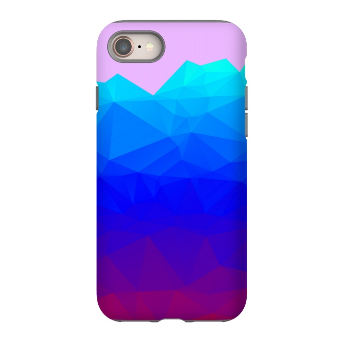 iPhone 8 StrongFit blue shaded triangle pattern by MALLIKA