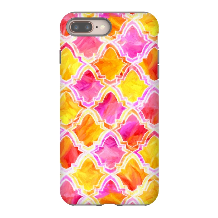 iPhone 8 plus StrongFit Marrakesh Inspired Moroccan In Sunset Colors  by Tigatiga