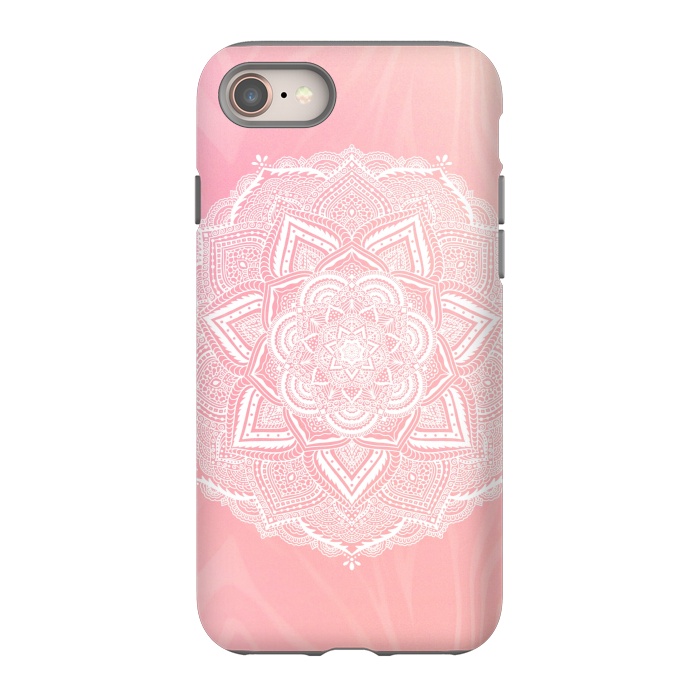 iPhone 8 StrongFit Cute pink mandala by Jms