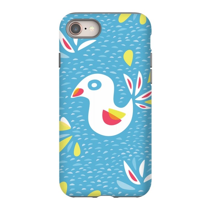 iPhone 8 StrongFit Cute Abstract Bird In Spring by Boriana Giormova