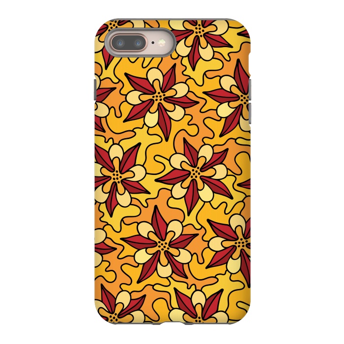 iPhone 8 plus StrongFit Aquilegia Pattern by Majoih
