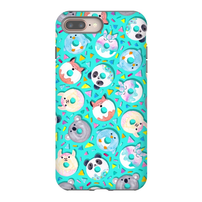 iPhone 8 plus StrongFit Animal Donut Confetti by gingerlique