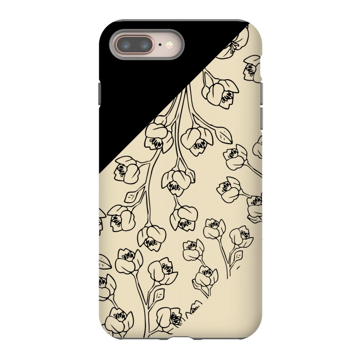 iPhone 8 plus StrongFit floral offwhite pattern by MALLIKA