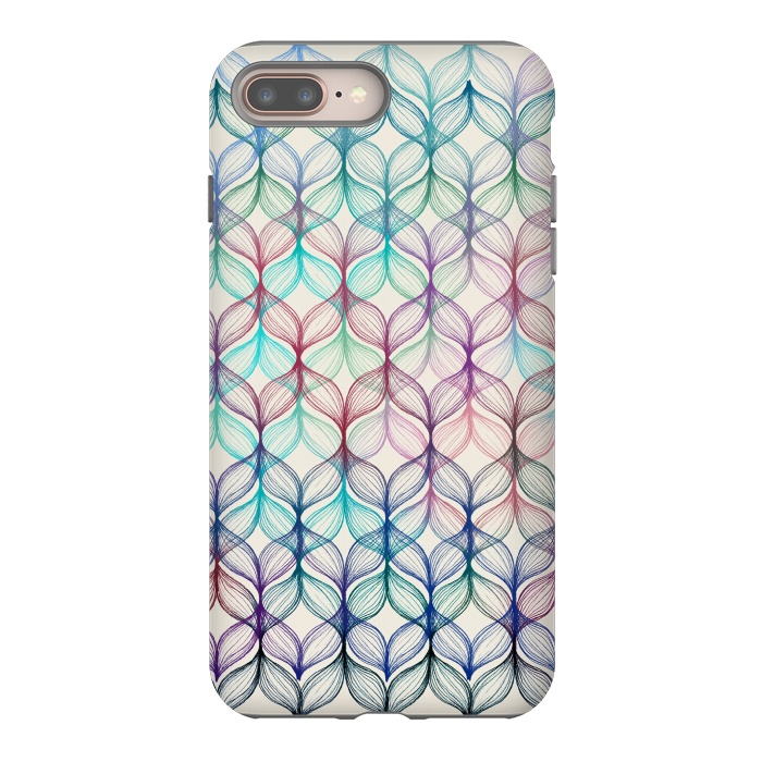 iPhone 8 plus StrongFit Mermaid's Braids - a colored pencil pattern by Micklyn Le Feuvre