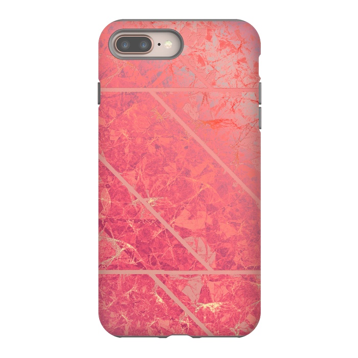 iPhone 8 plus StrongFit Pink Marble Texture G281 by Medusa GraphicArt