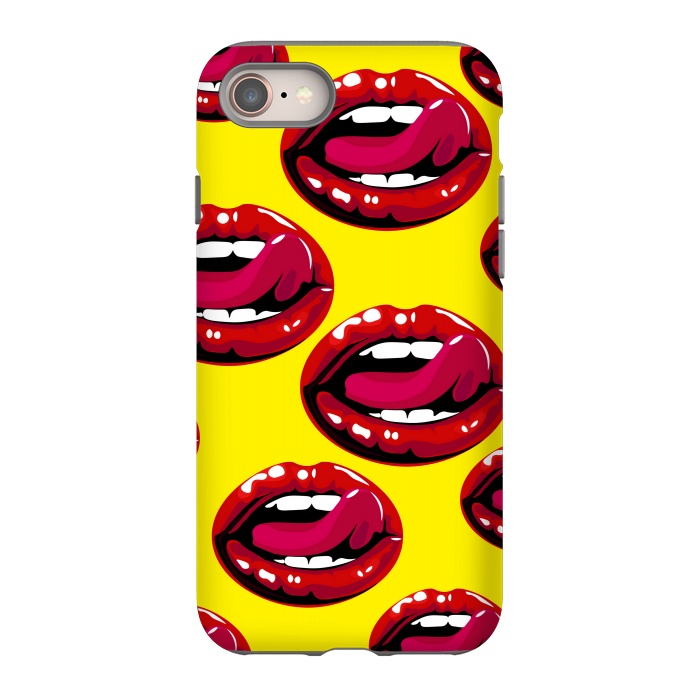 iPhone 8 StrongFit red lips design by MALLIKA