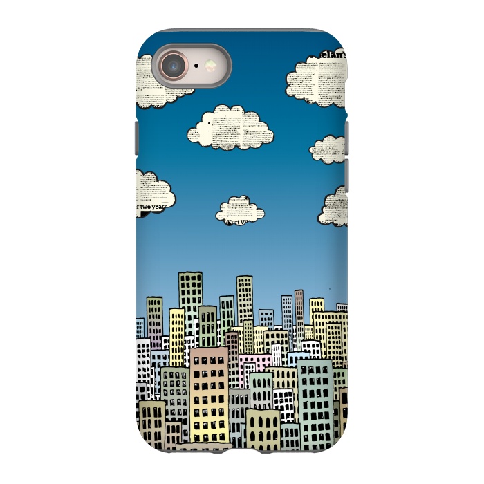 iPhone 8 StrongFit The city of paper clouds by Mangulica